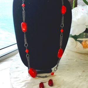 ELVIRA'S JEWELRY ART EXCLUSIVE NECKLACE AND EARRINGS SET!